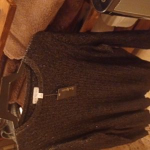 Ladies black and silver sweater